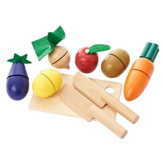 いっしょにサクサク！おままごと（エド・インター）｜切る手応えが楽しい木製のおままごとセット・野菜・食育知育玩具