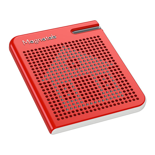 プレイモンスター社（アメリカ）のマグタブ。ペンで磁石付きボールを引き上げて線や文字を描く知育ボード。筆圧や運筆の練習になり、集中しながら楽しく書く力の土台を育てます。