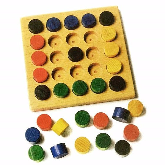デュシマ社（ドイツ）のステッキ遊び5×5。棒を並べて模様や形を作る知育あそび。