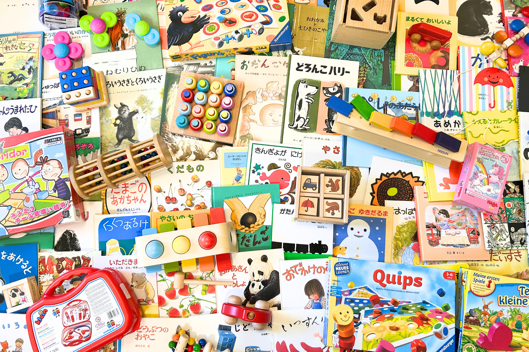 ウィズトイの知育おもちゃと絵本のレンタルサービスで扱うおもちゃと絵本